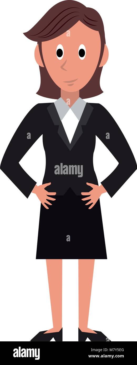 Business woman cartoon vector illustration graphic design Stock Vector ...