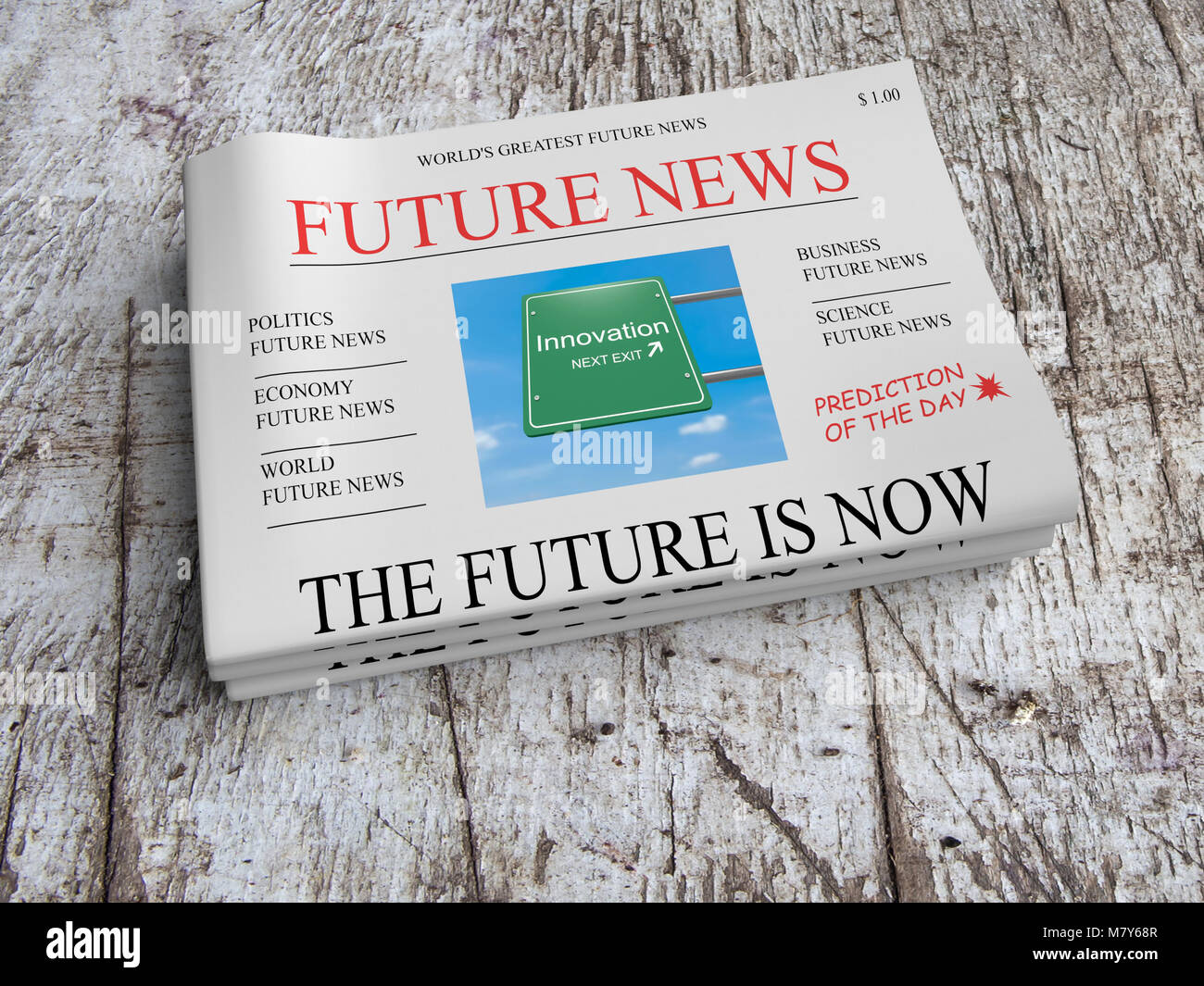 Future News Newspaper Business Concept Innovation The Future Is Now