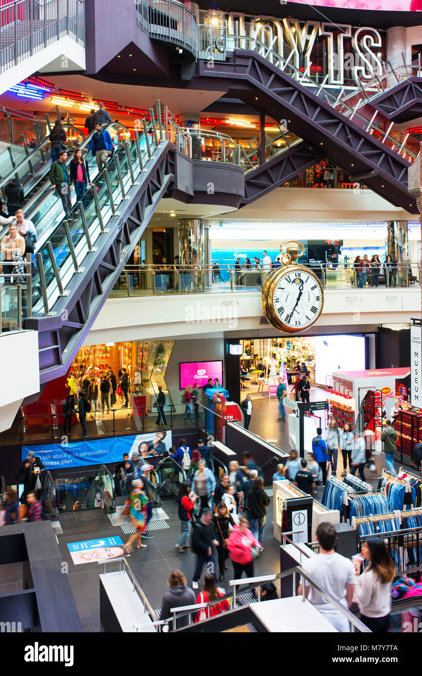 Interior Of The Melbourne Central Shopping Centre In Melbournes Cbd