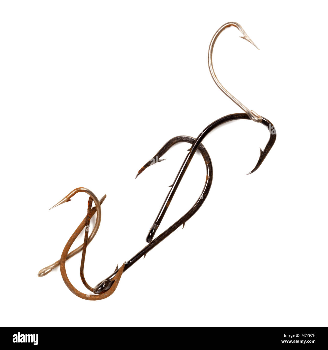 Rusty fish hook Cut Out Stock Images & Pictures - Alamy