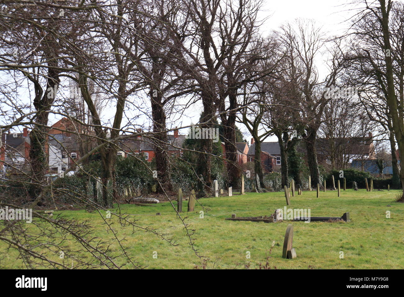 graves at Priory church, Worksop, Notts, UK Stock Photo