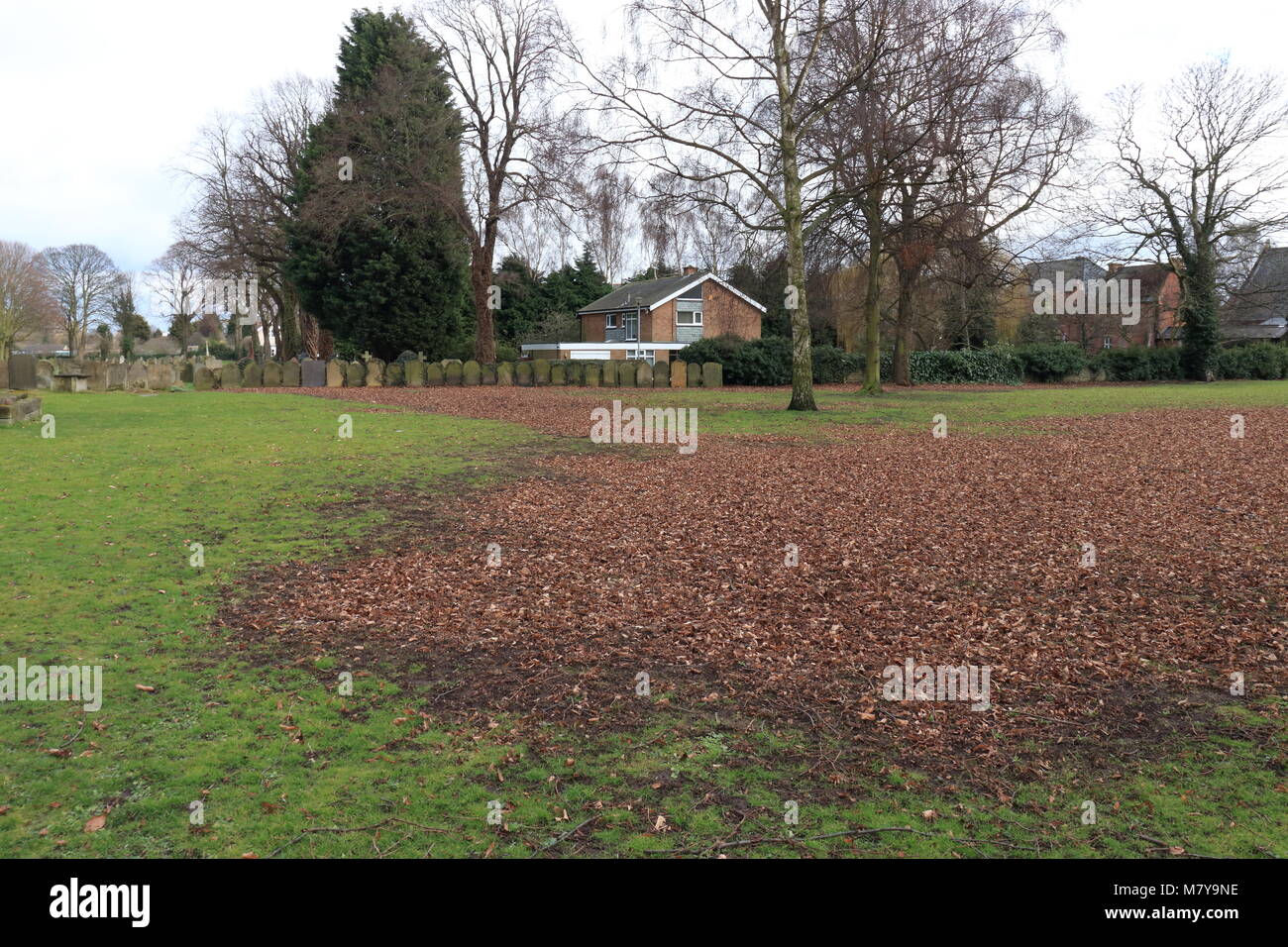 graves at Priory church, Worksop, Notts, UK Stock Photo