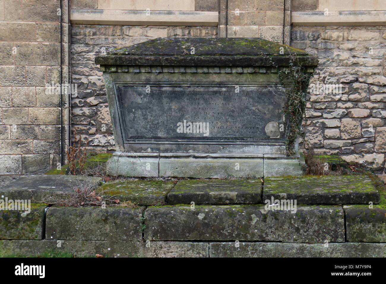 graves at Priory church, Worksop, Notts, UK Stock Photo