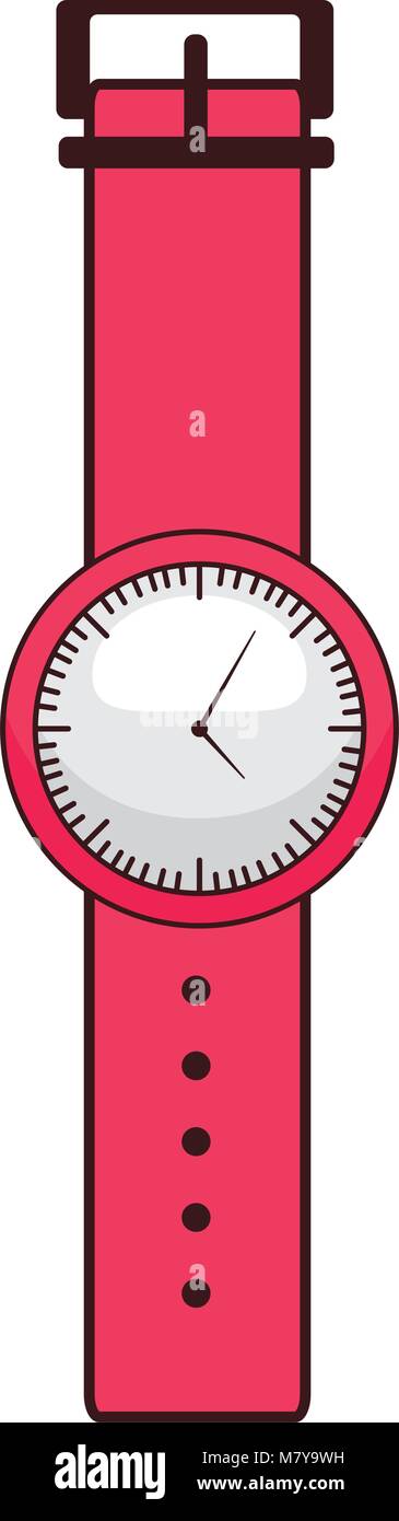 watch icon over white background, colorful design. vector illustration ...
