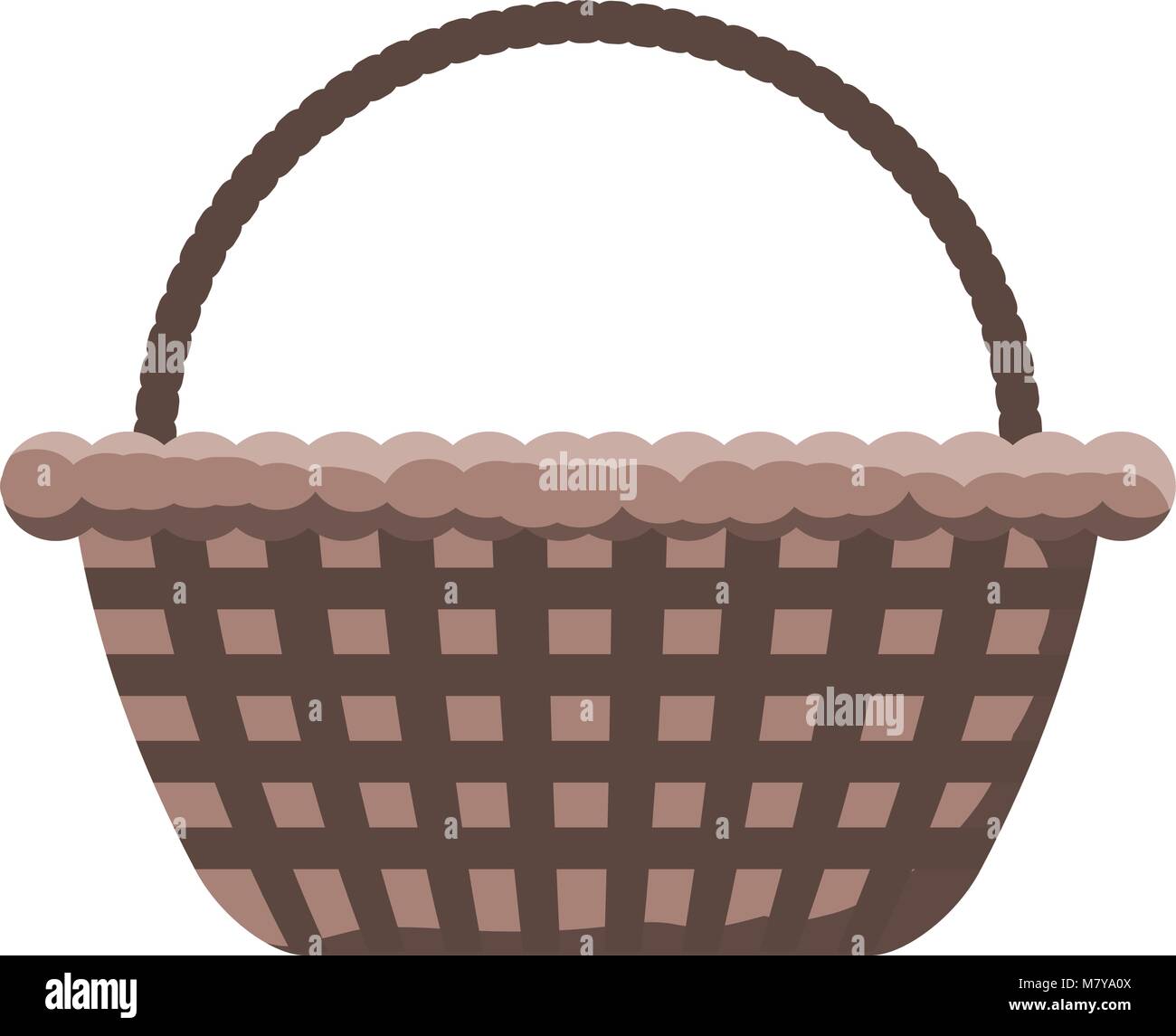 picnic basket icon over white background, colorful design. vector ...
