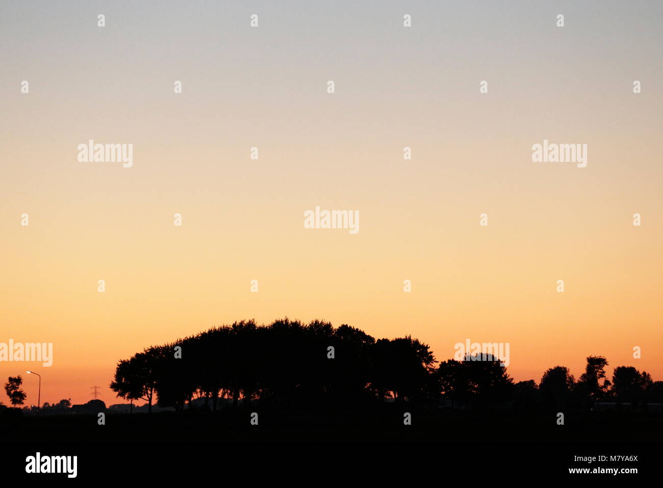Colorful sunsets with or without silhouette Stock Photo - Alamy