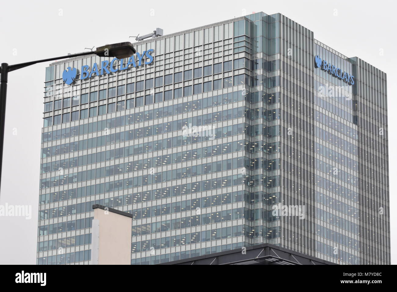 Barclays Bank Head Office Canary Wharf London United Kingdom Stock Photo
