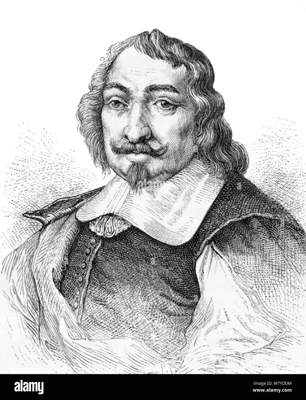 Samuel de Champlain (1567-1635), portrait of the French explorer, cartographer and navigator, famous for the founding of Quebec. Illustration from the 19thC book 'A Popular History of France from the Earliest Times' Stock Photo