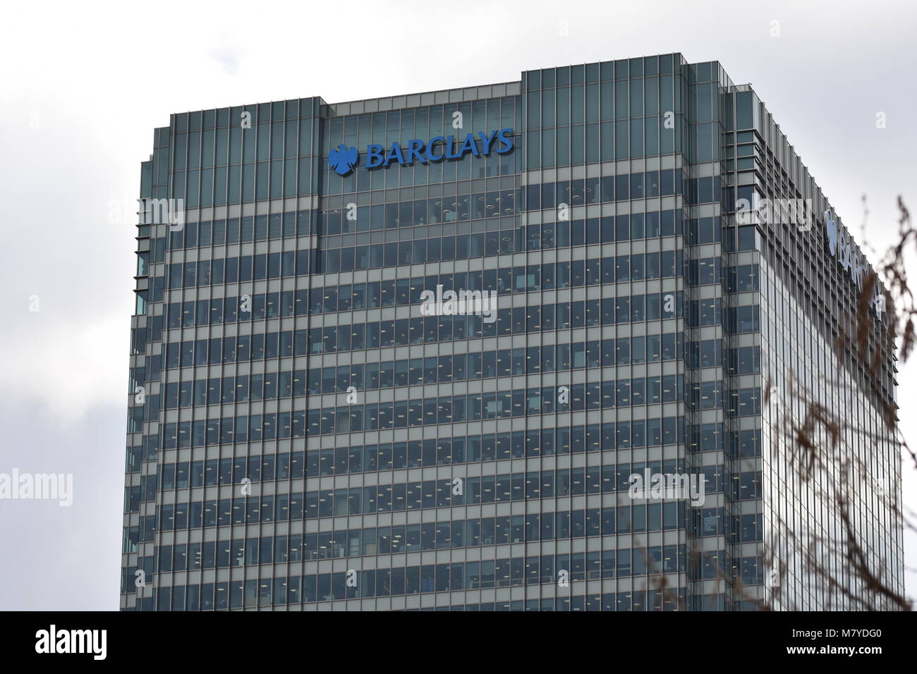 Barclays Bank Head Office Canary Wharf London United Kingdom Stock Photo