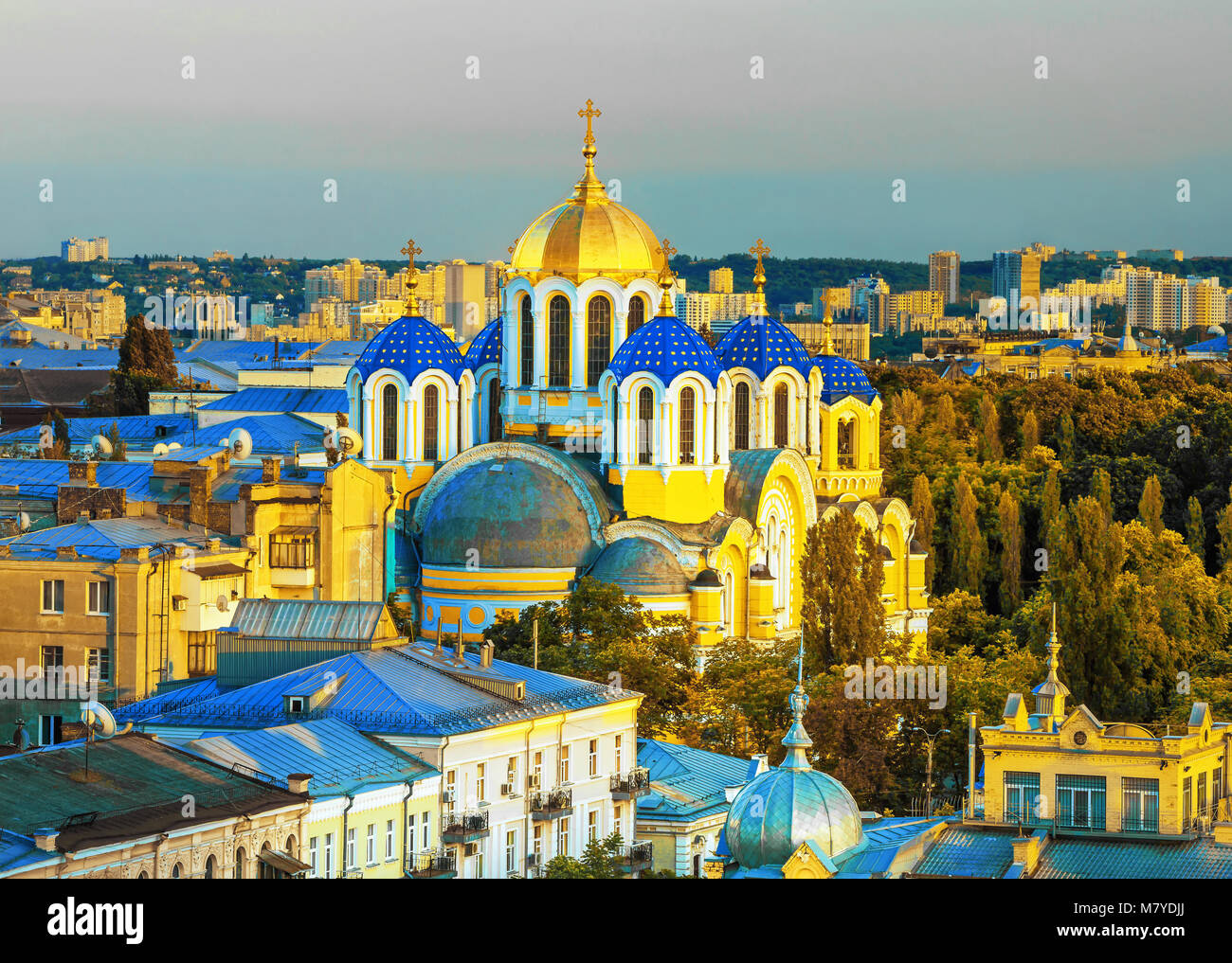 Volodymyrs cathedral in center of Kiev city, Ukraine Stock Photo - Alamy