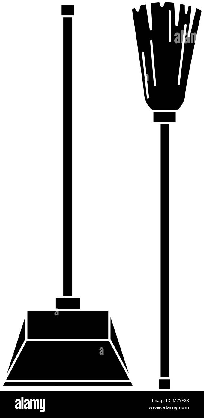 garbage picker with mop vector illustration design Stock Vector Image