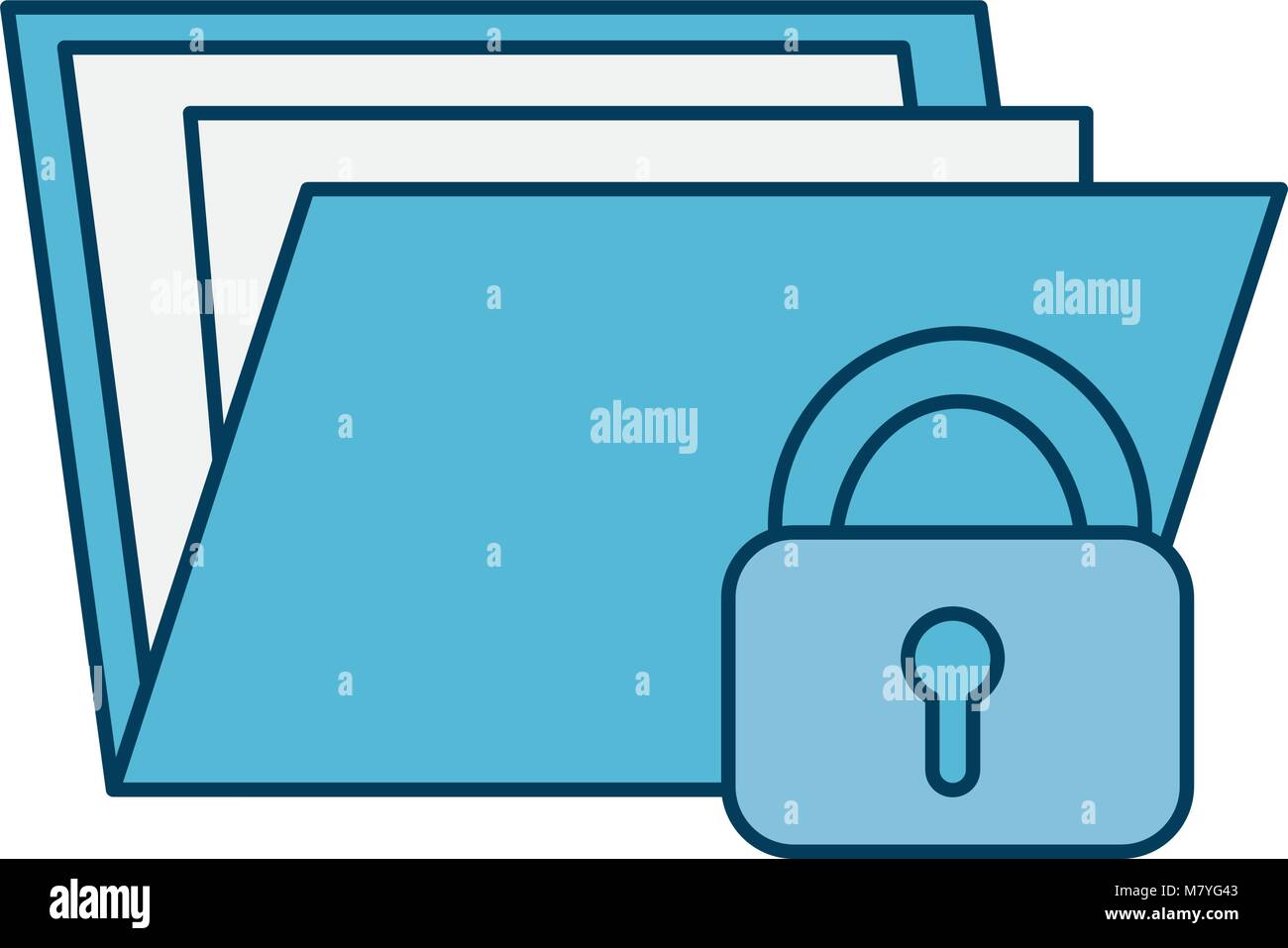 file folder with padlock vector illustration design Stock Vector Image ...
