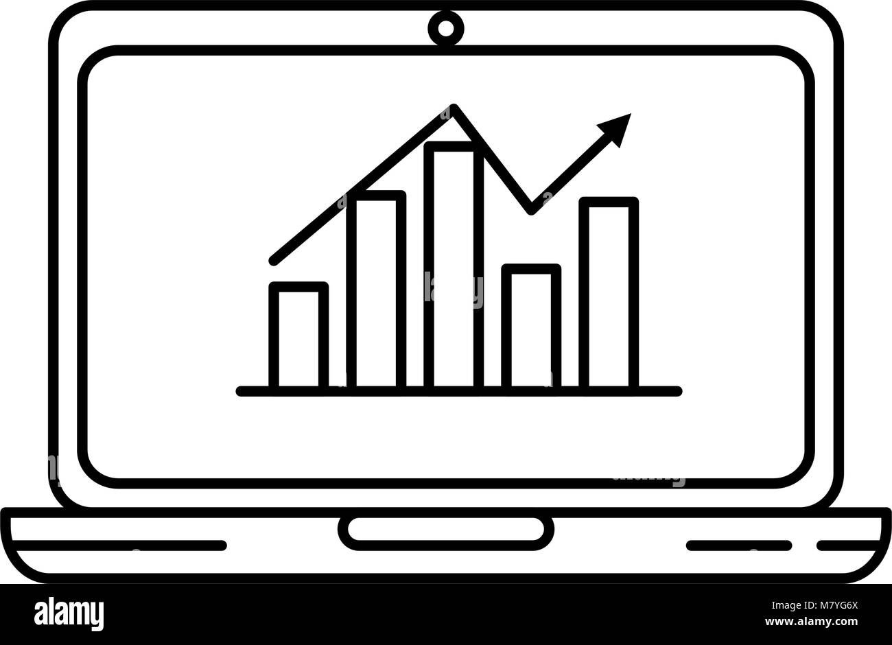 Statistics data business notebook Black and White Stock Photos & Images ...
