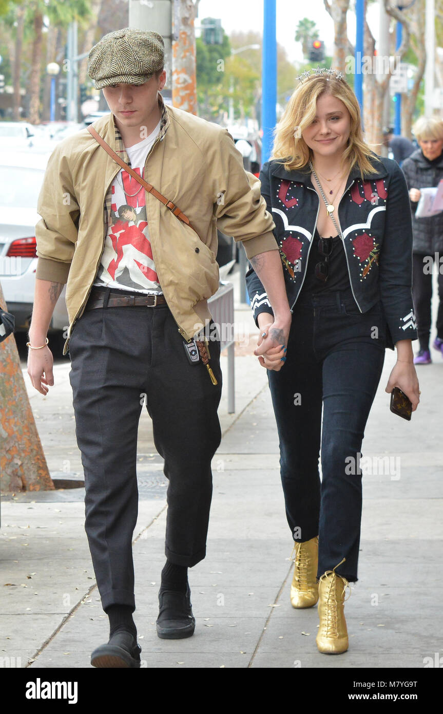 Chloë Grace Moretz enjoys her birthday while holding hands with Brooklyn  Beckham Featuring: Chloë Grace Moretz