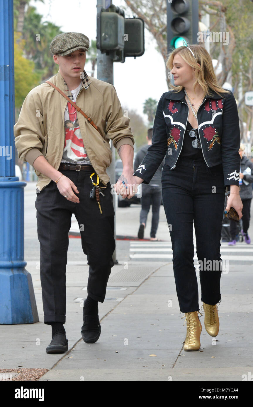 Chloë Grace Moretz enjoys her birthday while holding hands with Brooklyn  Beckham Featuring: Chloë Grace Moretz