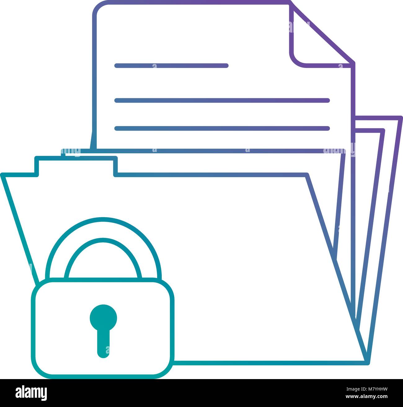 file folder with padlock Stock Vector Image & Art - Alamy