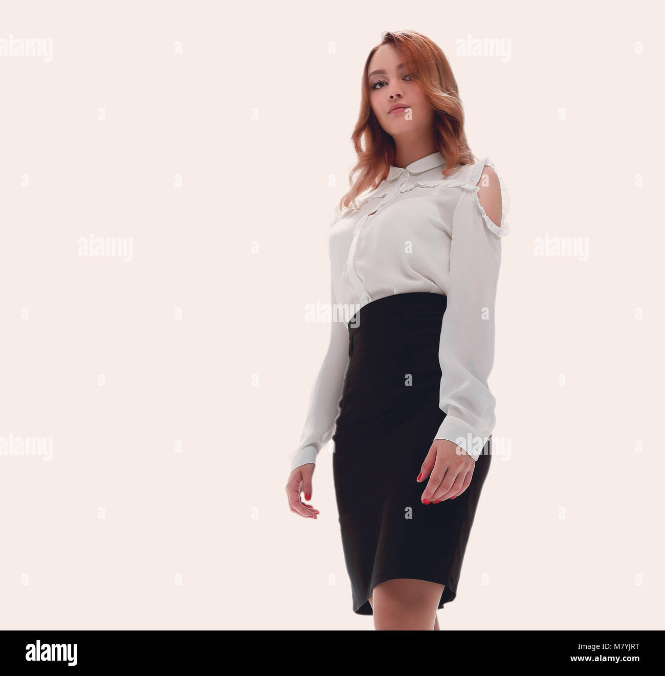 Portrait of young business woman in the office Stock Photo - Alamy