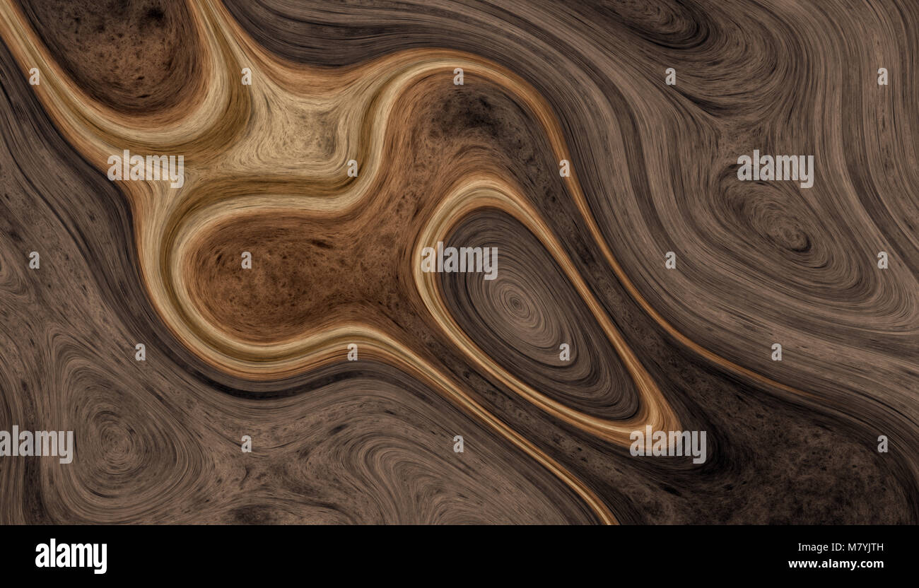 Texture of roots of tree with wavy lines and age rings. Colored ...