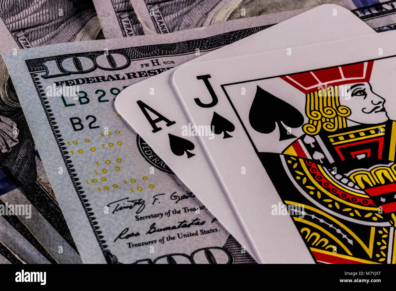 Blackjack 21 cards hi-res stock photography and images - Alamy
