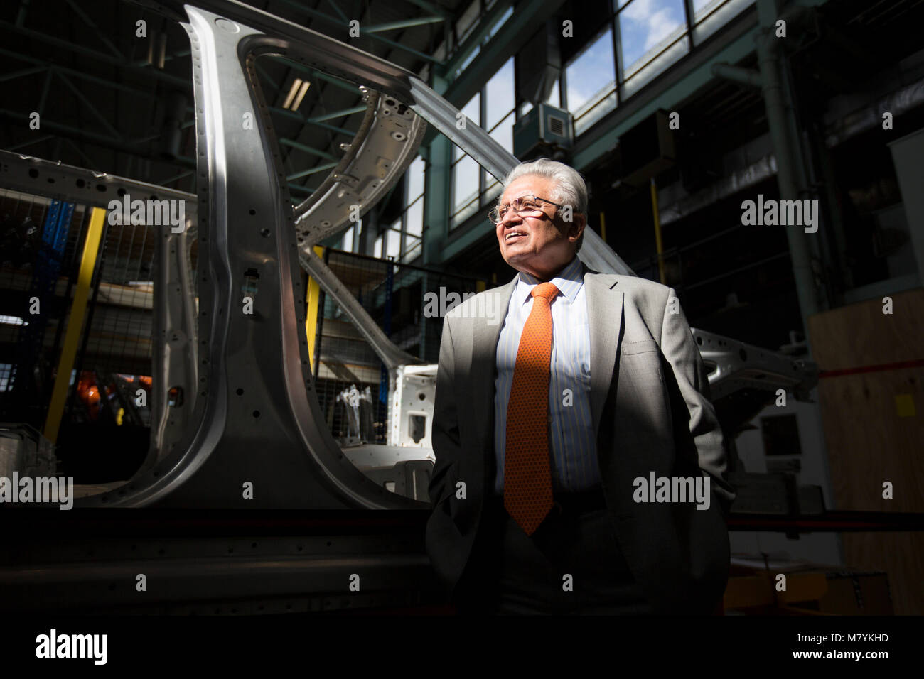 Lord Kumar Bhattacharyya in the International Manufacturing Centre at the University of Warwick. Stock Photo