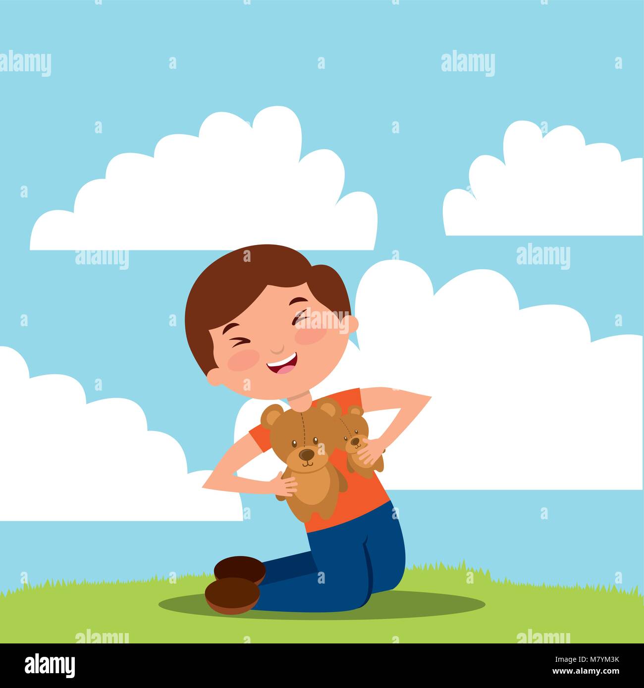 kids playing cartoon Stock Vector Image & Art - Alamy