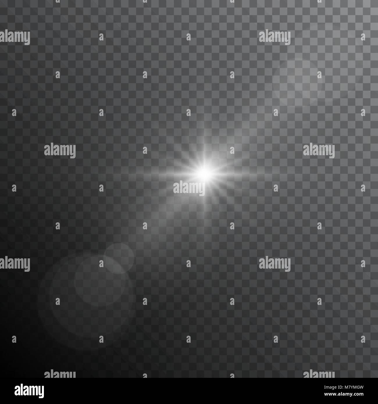 Glow light lens flare special effect. Shiny starburst with sparkles ...