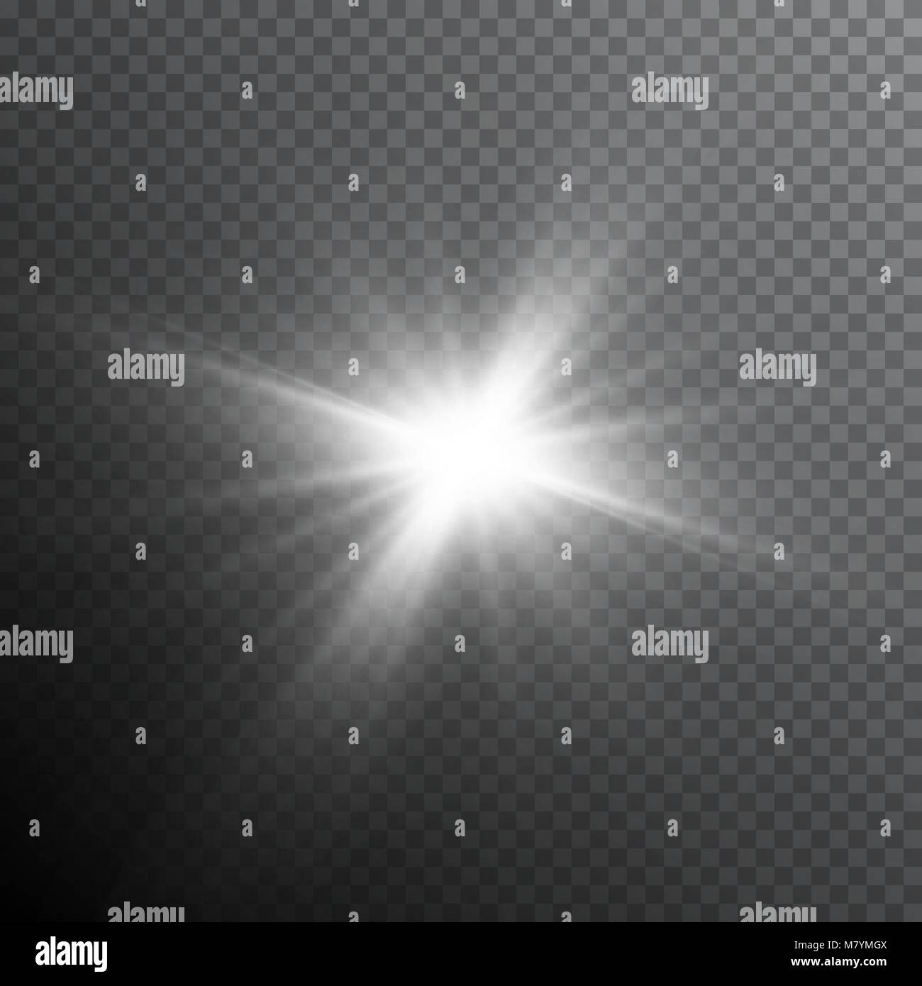 Glow light lens flare special effect. Shiny starburst with sparkles ...