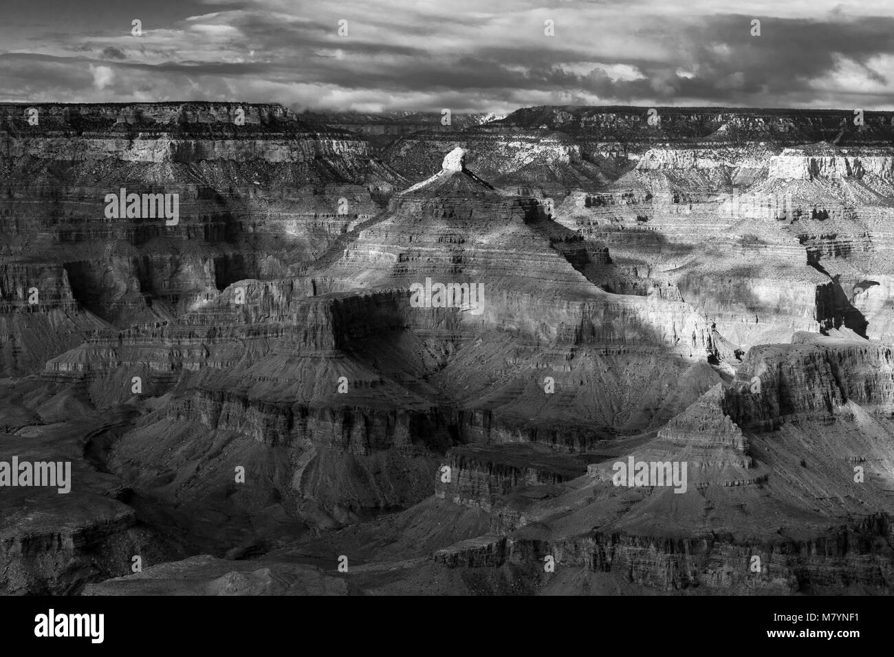 Light and shadows over the Grand Canyon Stock Photo