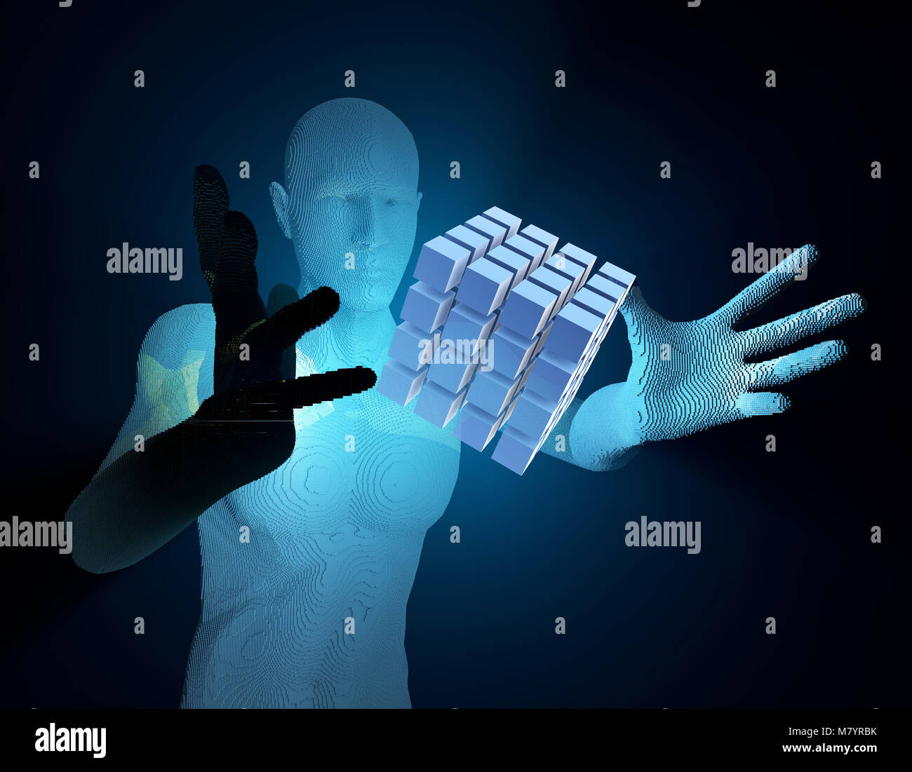 Future Human Technology Digital Technology And Information Stock Photo