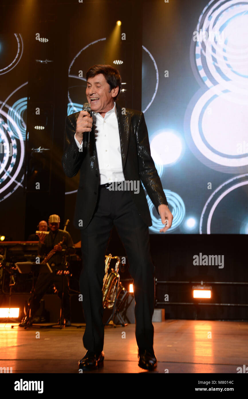 Naples, Italy. 13th Mar, 2018. Gianni Morandi, Italian pop singer, actor and entertainer, performs live in Naples at Teatro Palapartenope with 'D'amore D'autore Tour'. Credit: Mariano Montella/Alamy Live News Stock Photo