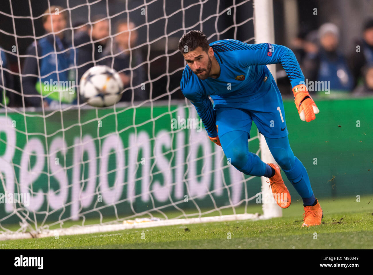 Alisson Ramses Becker of Roma during the Uefa 