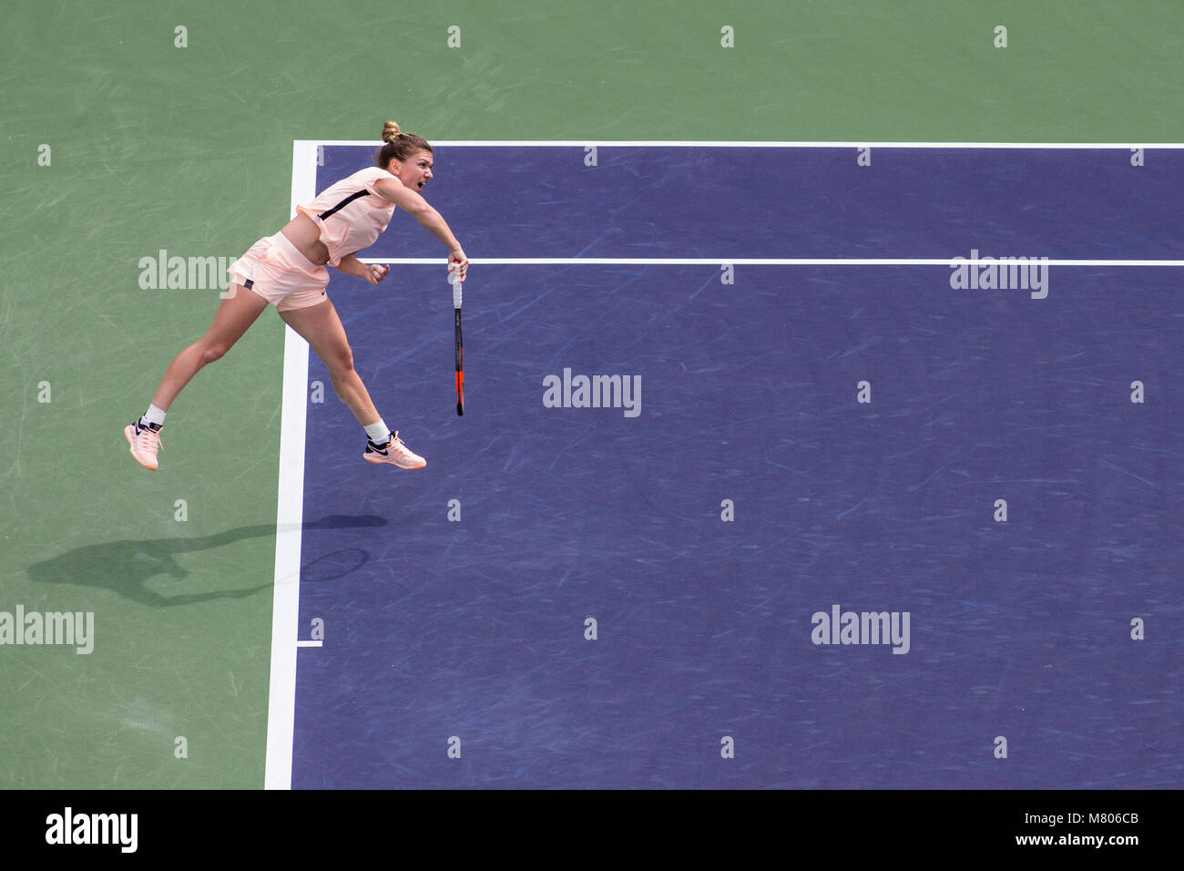 Indian Wells California Usa 13th Mar 2018 Simona Halep Rou Stock Photo Alamy