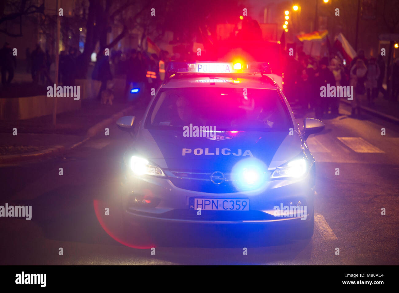 Polish traffic police car in Gdansk, Poland March 8th 2018 © Wojciech Strozyk / Alamy Stock Photo Stock Photo