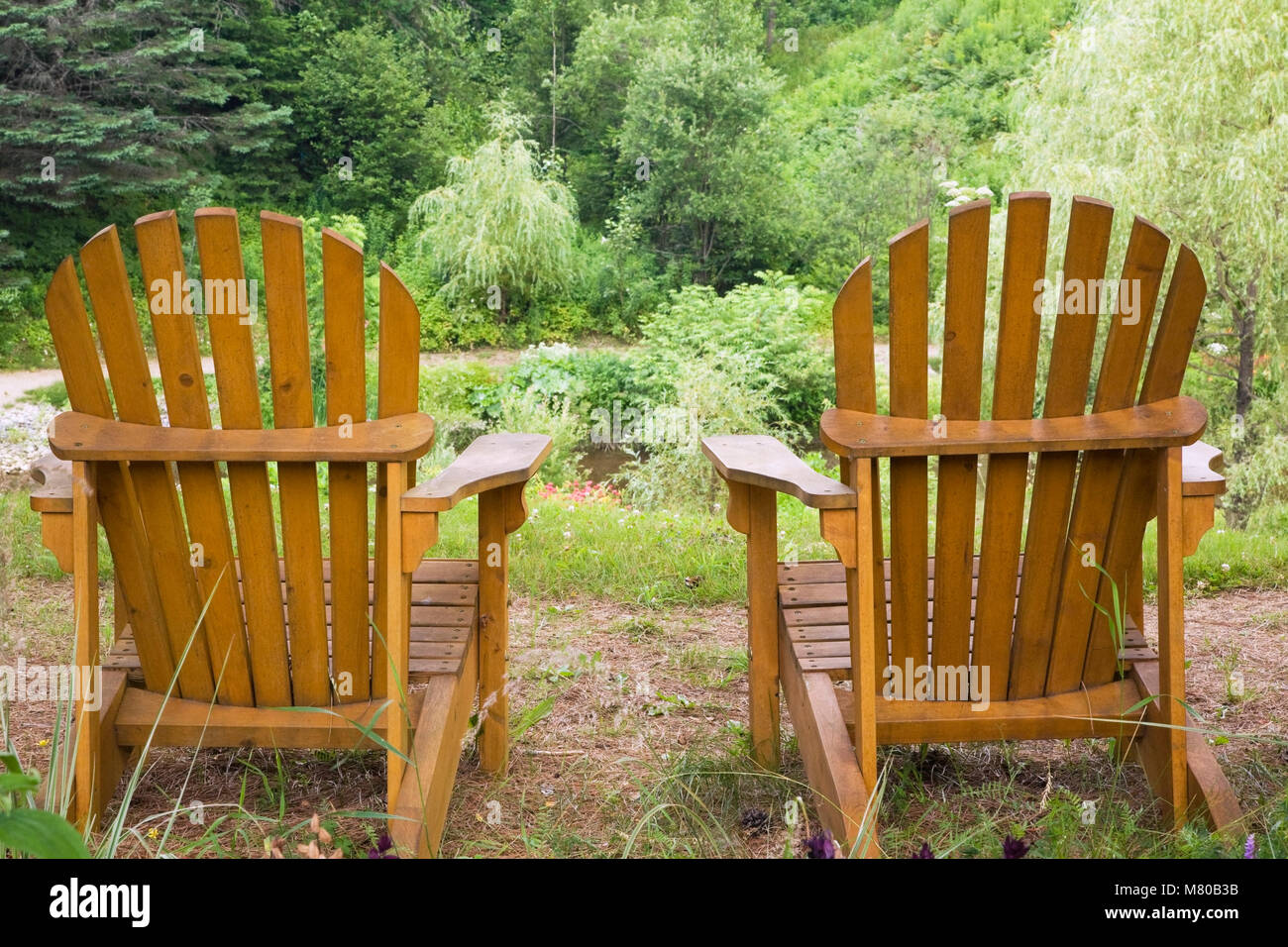 Adirondack Chair Garden High Resolution Stock Photography and Images