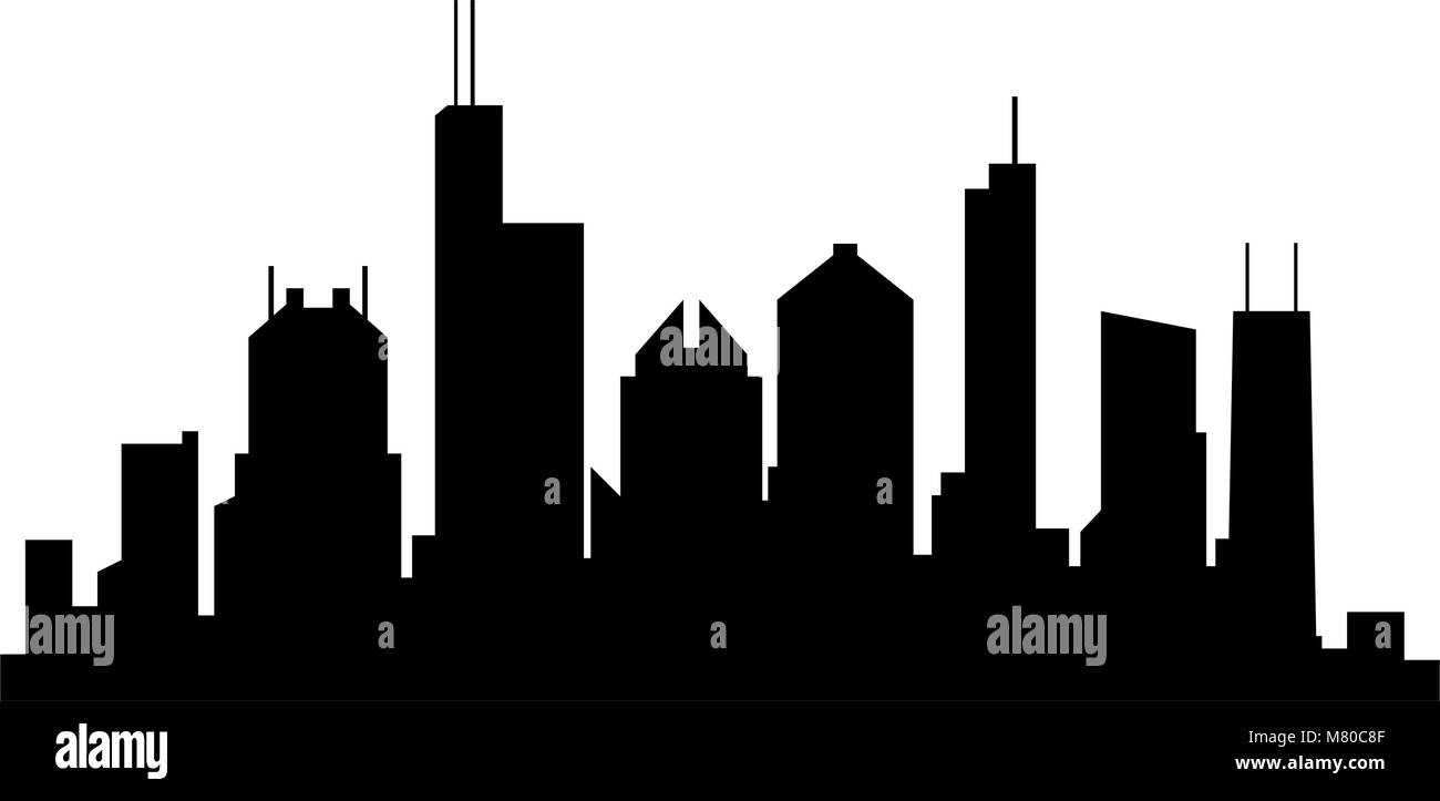 chicago skyline Stock Vector