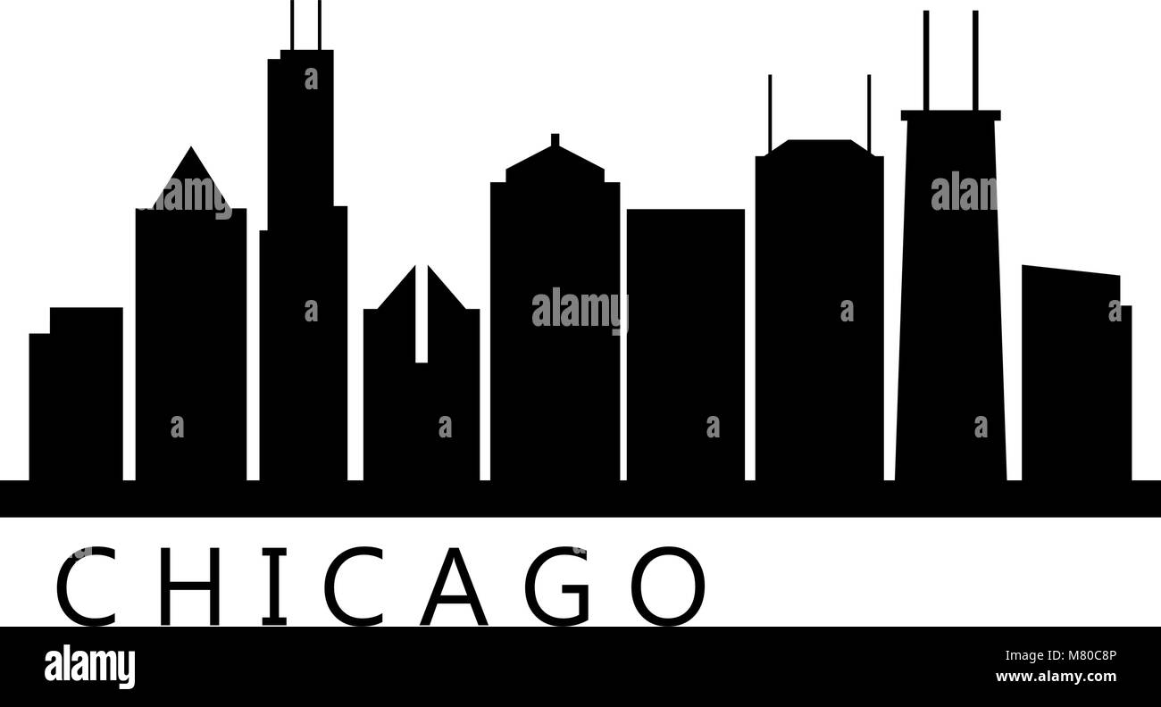 chicago skyline Stock Vector