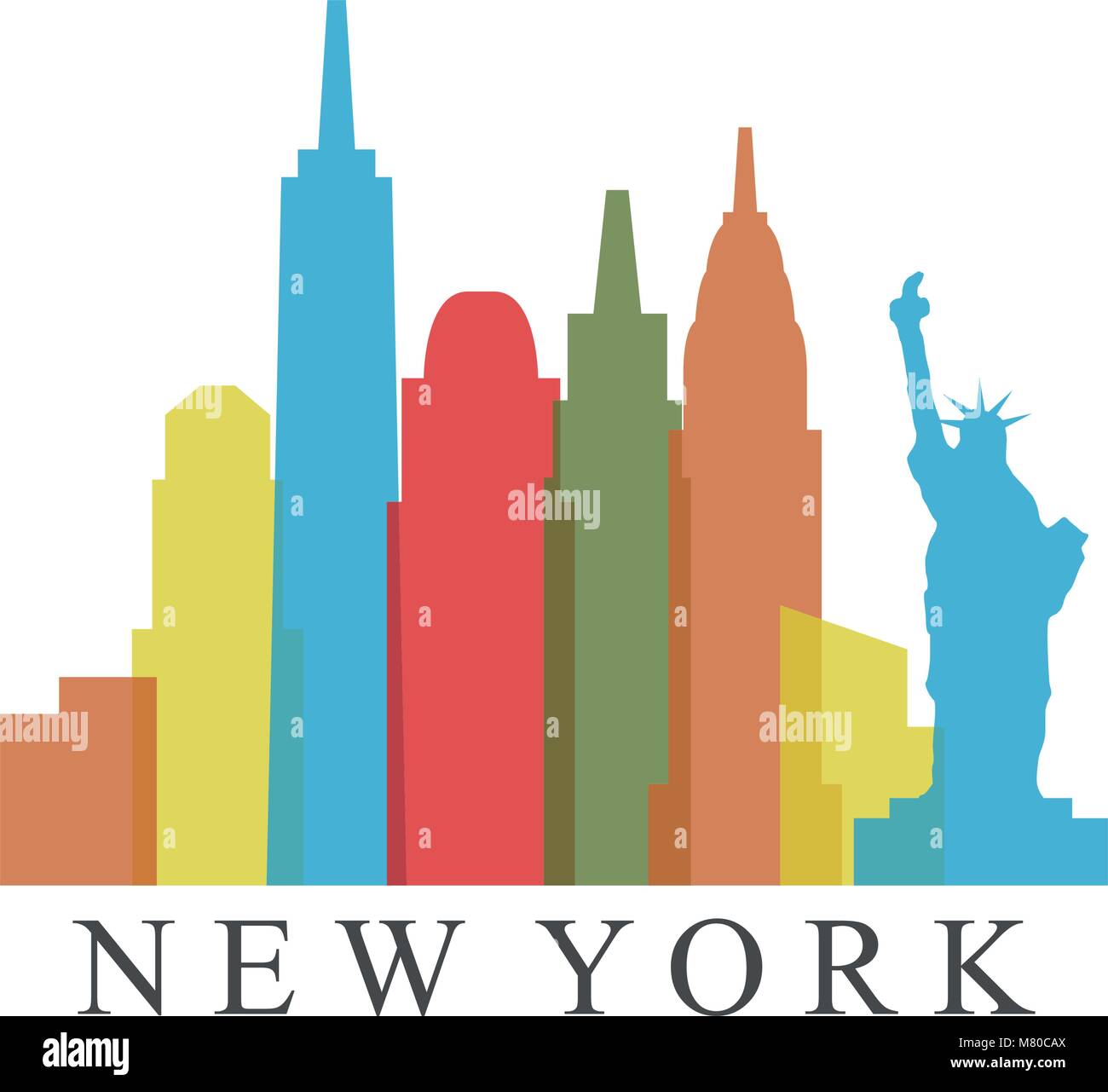 new york skyline Stock Vector Image & Art - Alamy