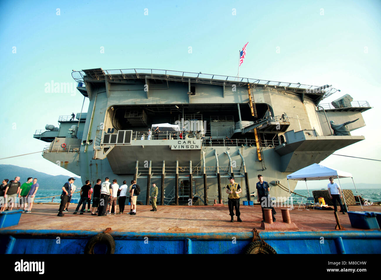 The super carrier USS Carl Vinson Stock Photo