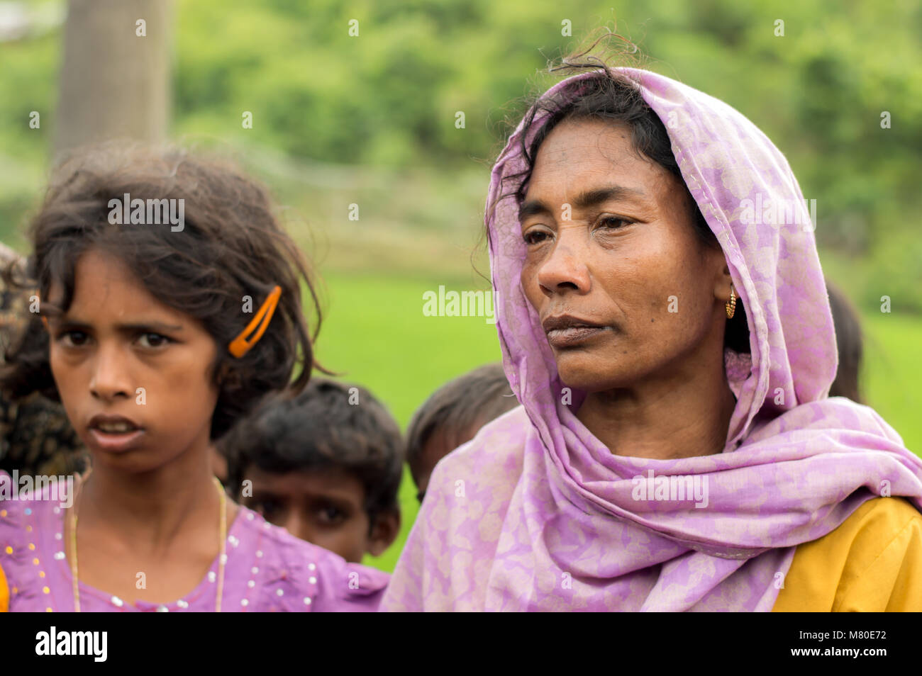 Rohingya people say they are descendants of Muslims, perhaps Persian and Arab traders, who came to Myanmar generations ago. .... Stock Photo