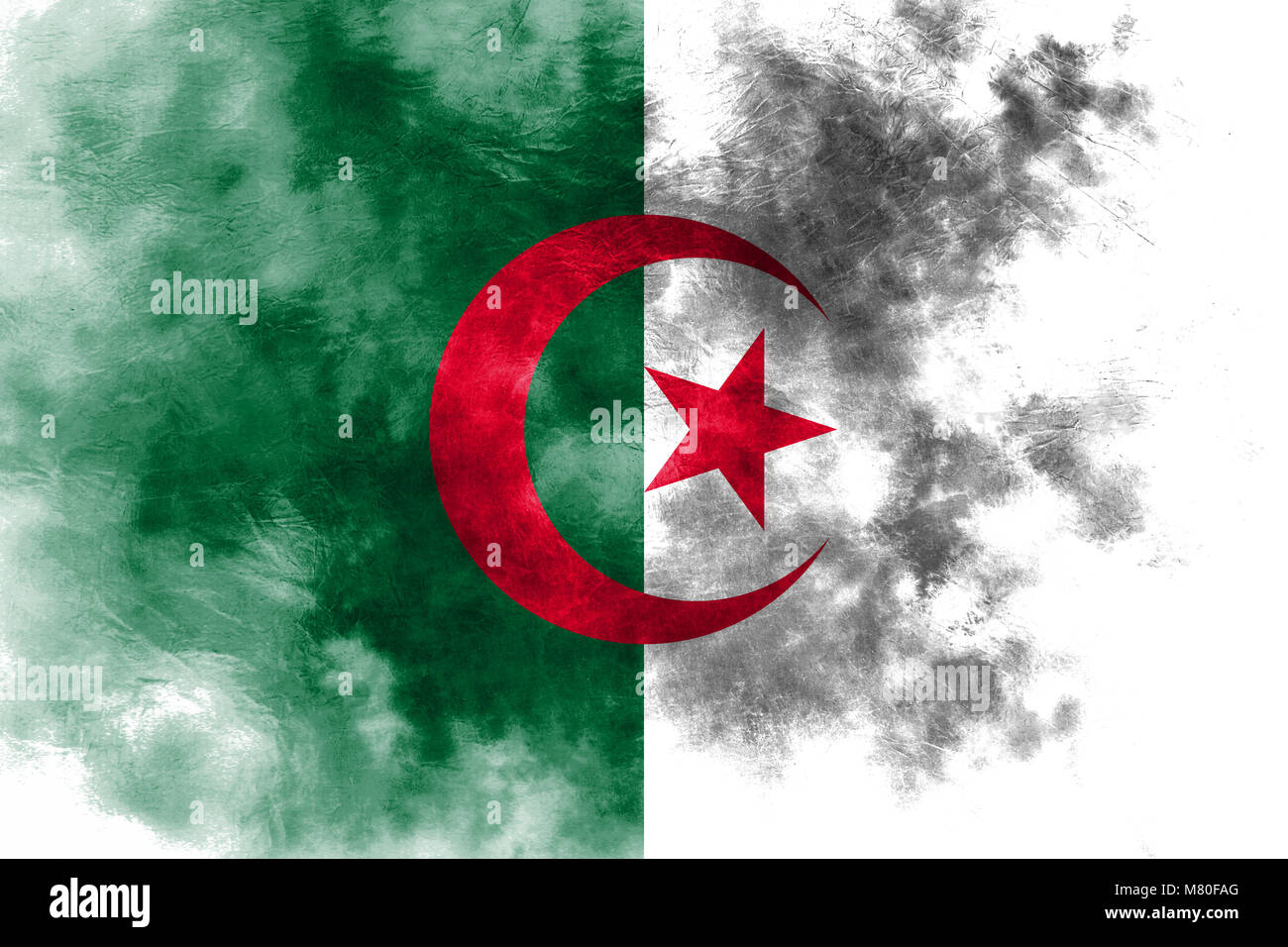 Old Algeria grunge background flag Stock Photo - Alamy
