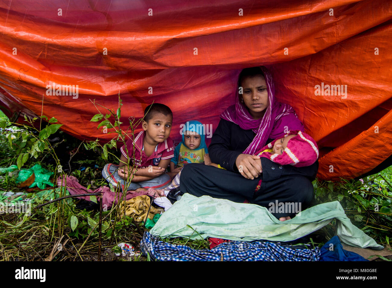 Rohingya people say they are descendants of Muslims, perhaps Persian and Arab traders, who came to Myanmar generations ago. .... Stock Photo