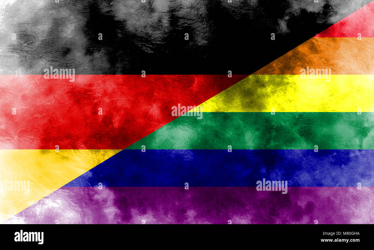 Germany Gay grunge flag, LGBT Germany flag Stock Photo - Alamy