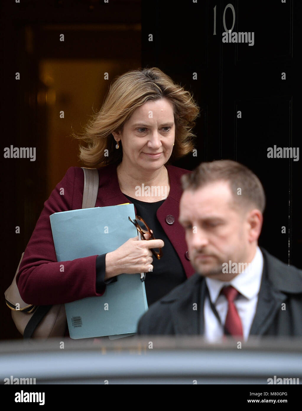 Home Secretary Amber Rudd leaves 10 Downing Street, London, following a ...