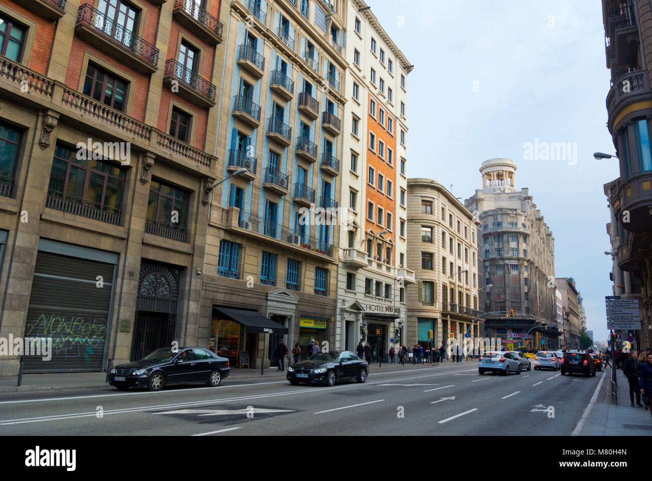 Via Laietana,, Barcelona, Catalonia, Spain Stock Photo