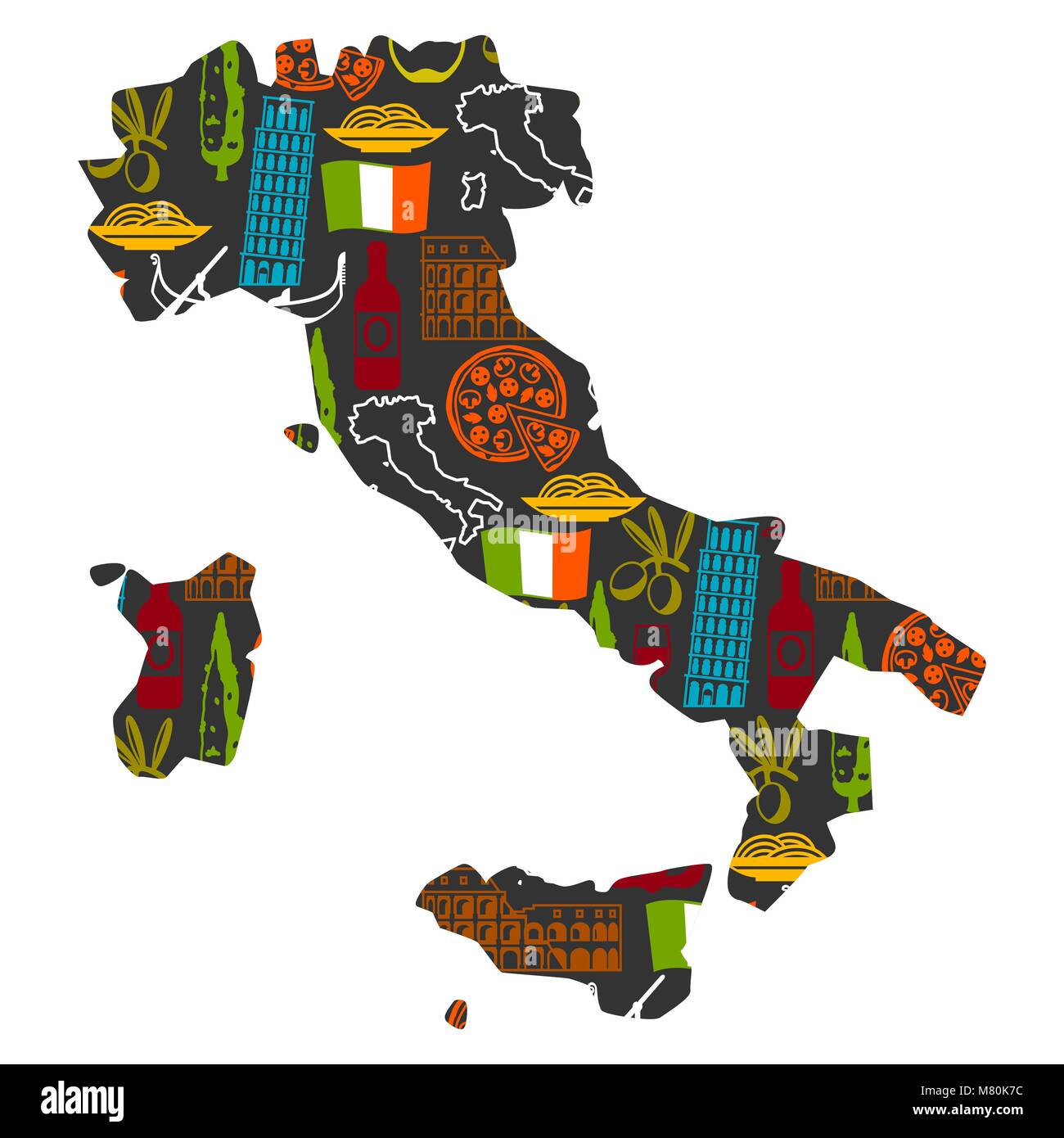 Historic map italy Stock Vector Images Alamy