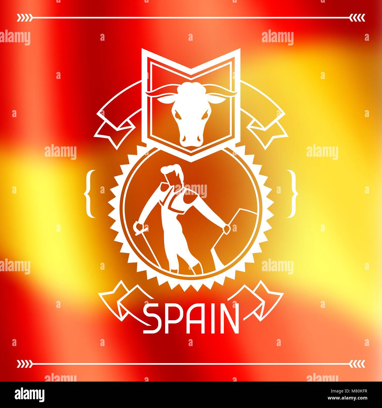 Symbole de l'Espagne. L'emblème national Image Vectorielle Stock - Alamy