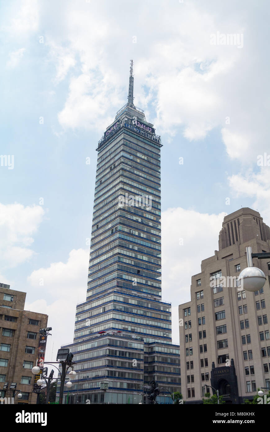 Latin American Tower, torre latinoamericana mexico city mexico Stock Photo