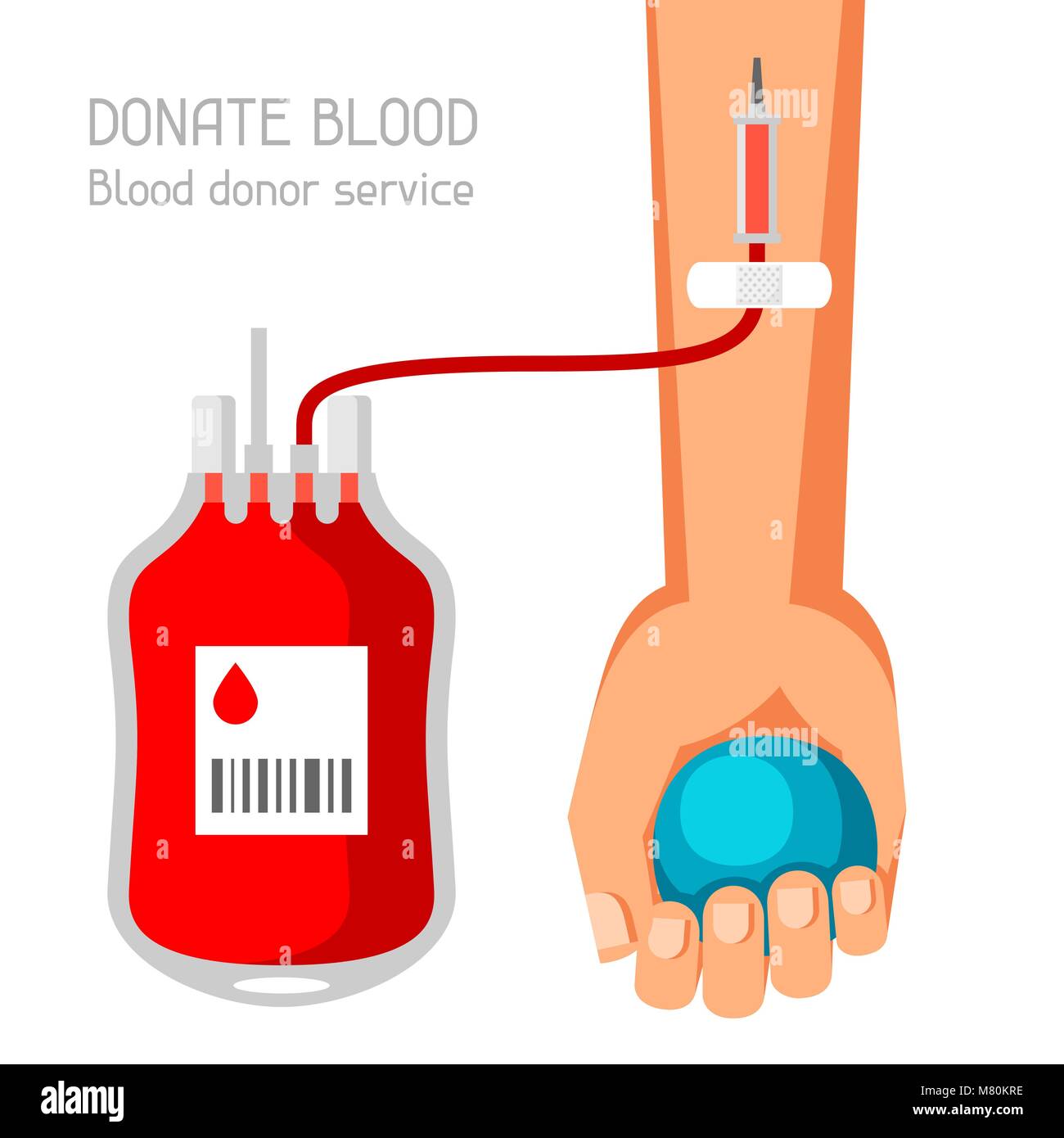 Donate Blood Donor Service. Medical And Healthcare Concept Stock Vector ...