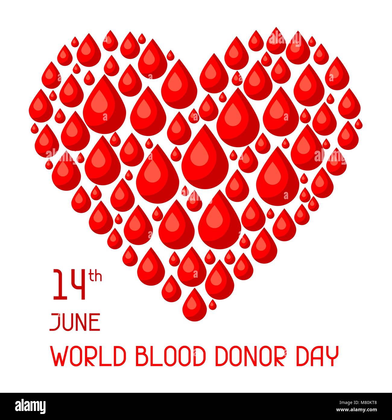 14t June world blood donor day. Medical and healthcare concept Stock Vector