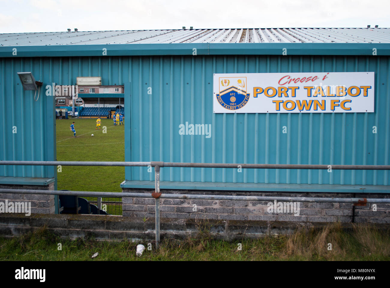 Port Talbot Town v Cwmbran Celtic Stock Photo